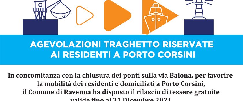 Traghetto gratuito per i nuclei familiari di Porto Corsini