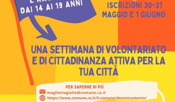 Manifesto con le indicazioni per iscriversi al Progetto Lavori in Comune