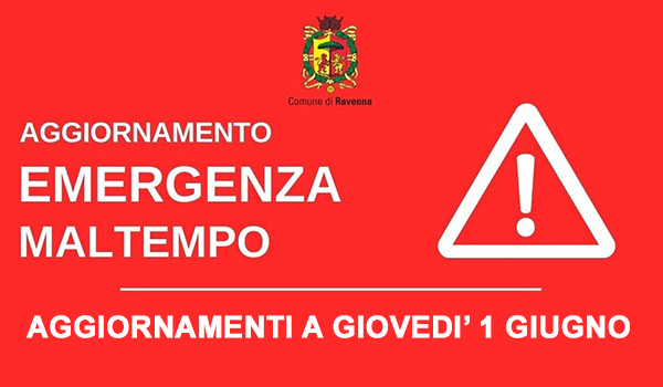 emergenza maltempo - aggiornamento al 01/06/2023