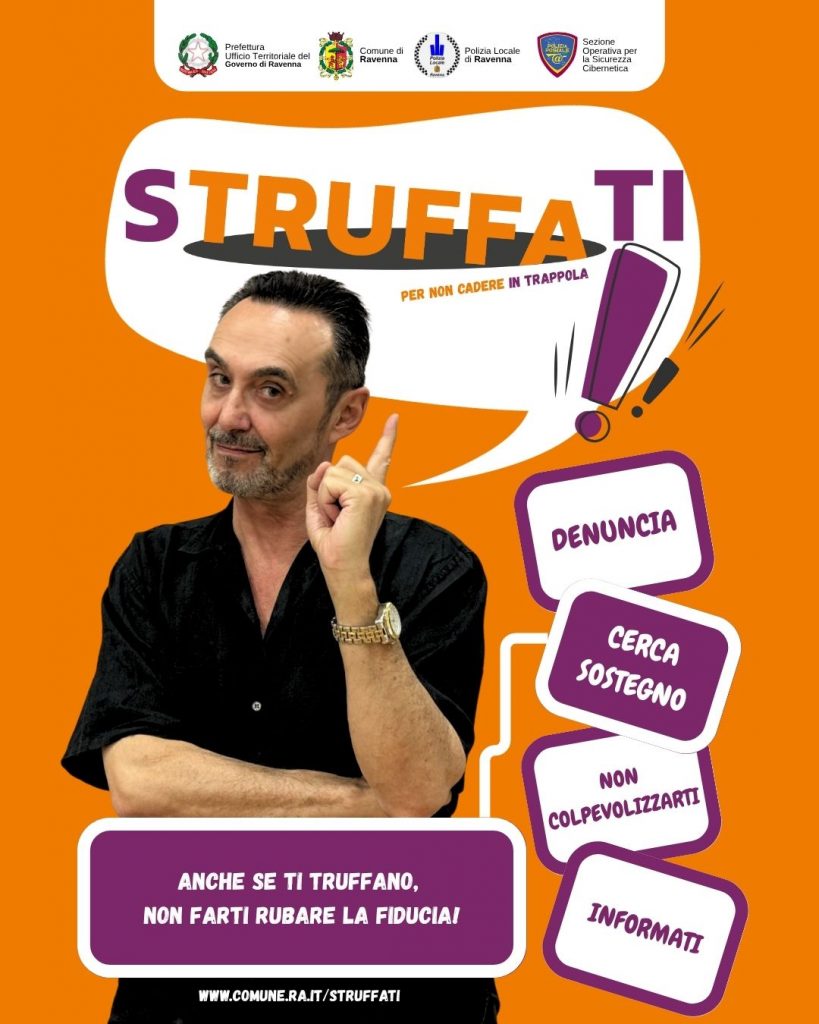 Immagine campagna Struffati con Giacobazzi